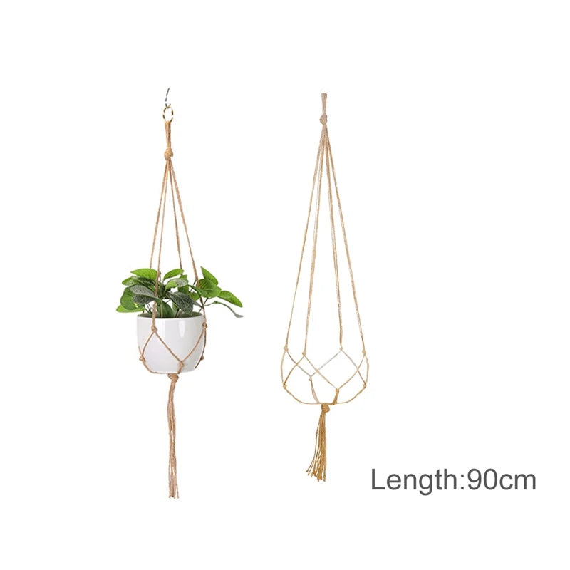 Macrame Hanging Plant Holder – Boho Wall & Garden Decor