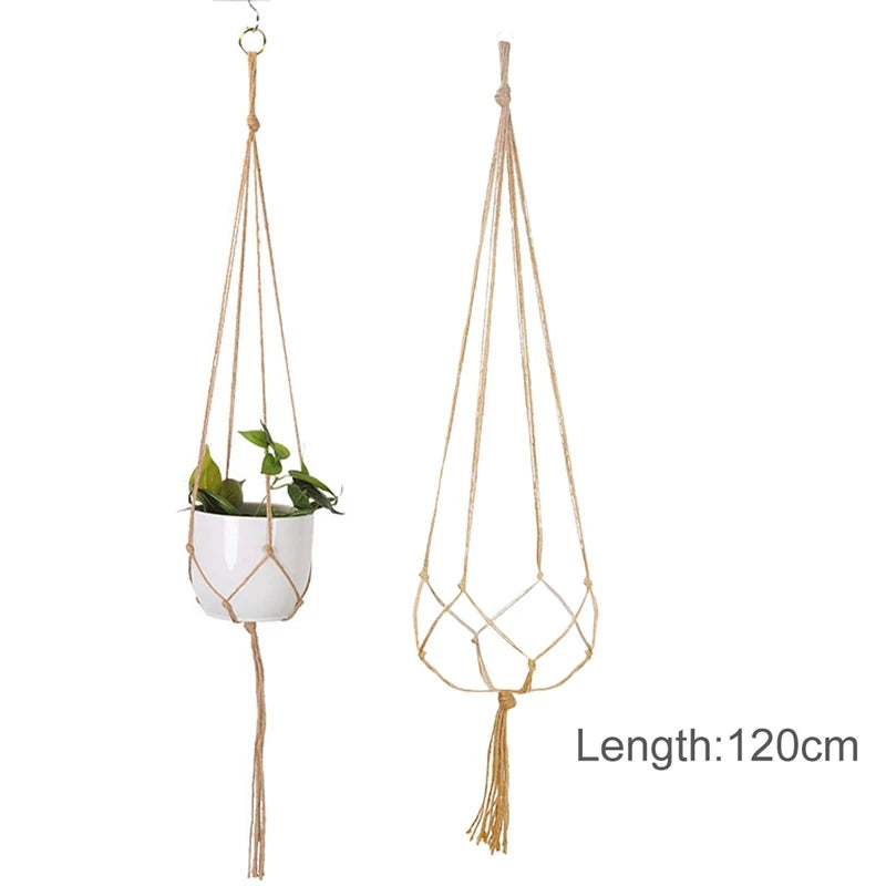 Macrame Hanging Plant Holder – Boho Wall & Garden Decor