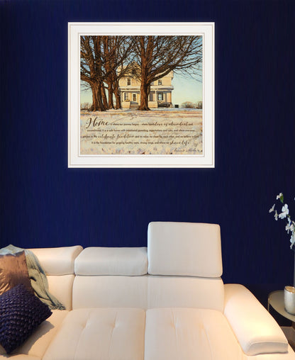 Home 1 White Framed Print Wall Art-3