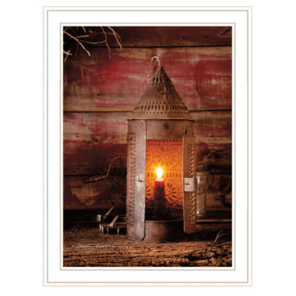 Tinners Lantern 1 White Framed Print Wall Art-1