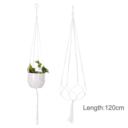 Macrame Hanging Plant Holder – Boho Wall & Garden Decor
