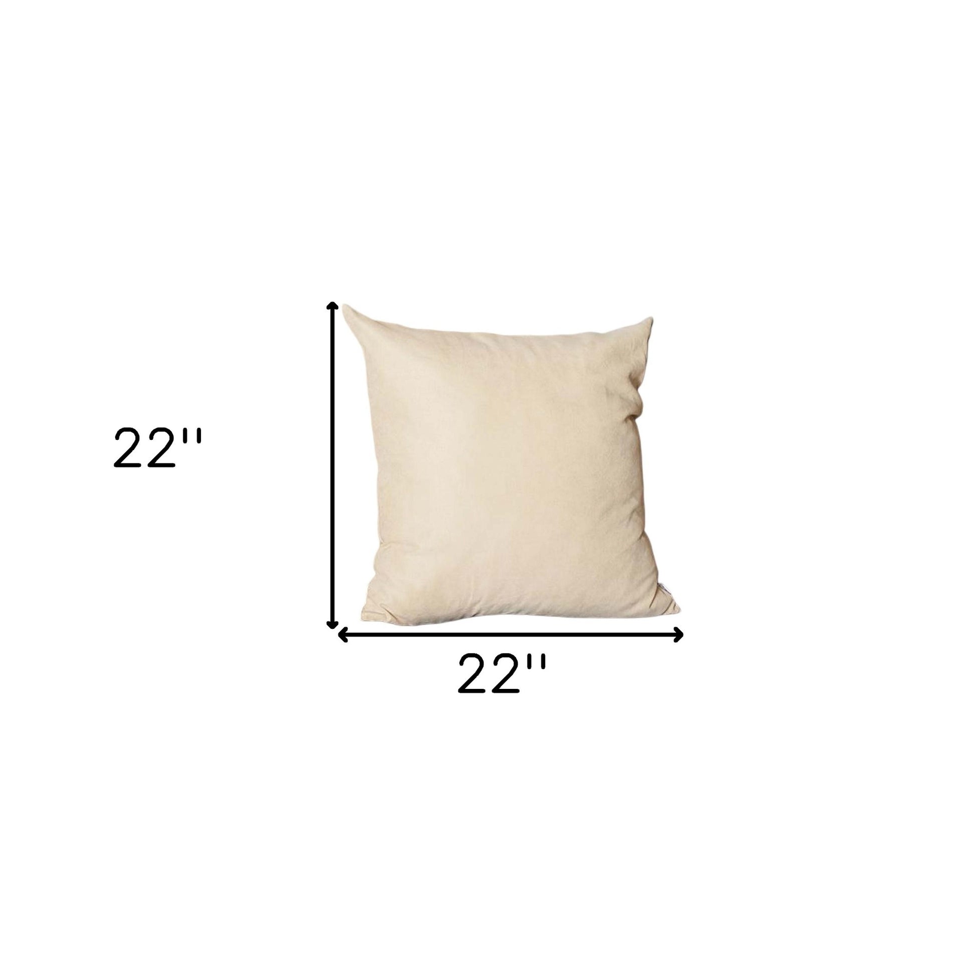 Set Of Four 22" X 22" Beige Polyester Zippered Pillow Cover-6