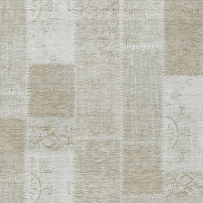 3' X 5' Taupe Beige And Tan Patchwork Washable Indoor Outdoor Area Rug-4