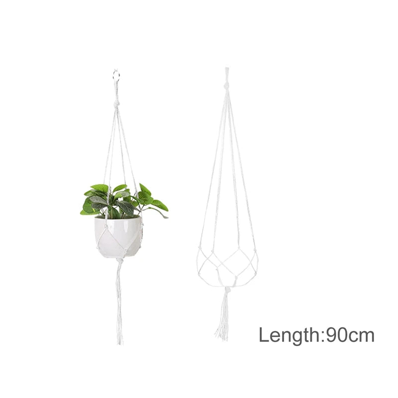 Macrame Hanging Plant Holder – Boho Wall & Garden Decor