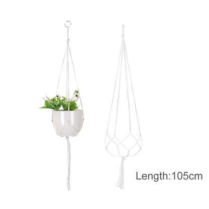 Macrame Hanging Plant Holder – Boho Wall & Garden Decor