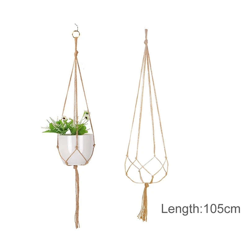 Macrame Hanging Plant Holder – Boho Wall & Garden Decor