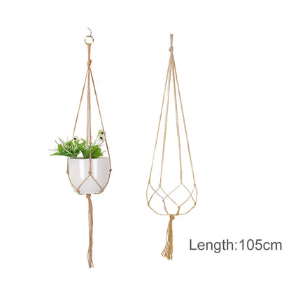 Macrame Hanging Plant Holder – Boho Wall & Garden Decor